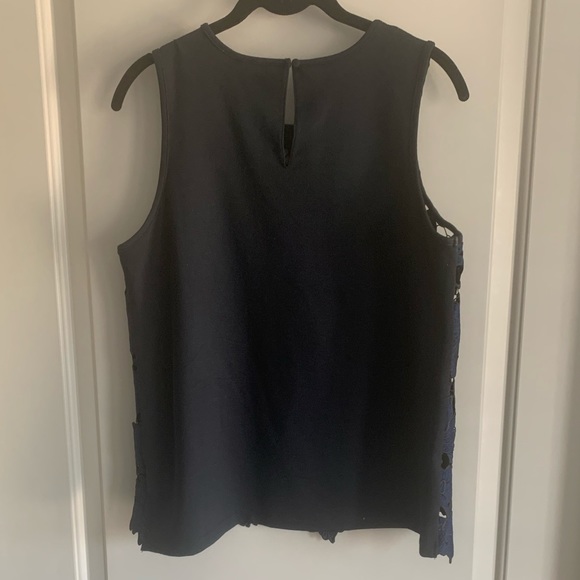 Anthropologie navy cutout top - Picture 5 of 7